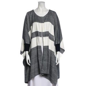 Apiece Apart Blue and White Poncho